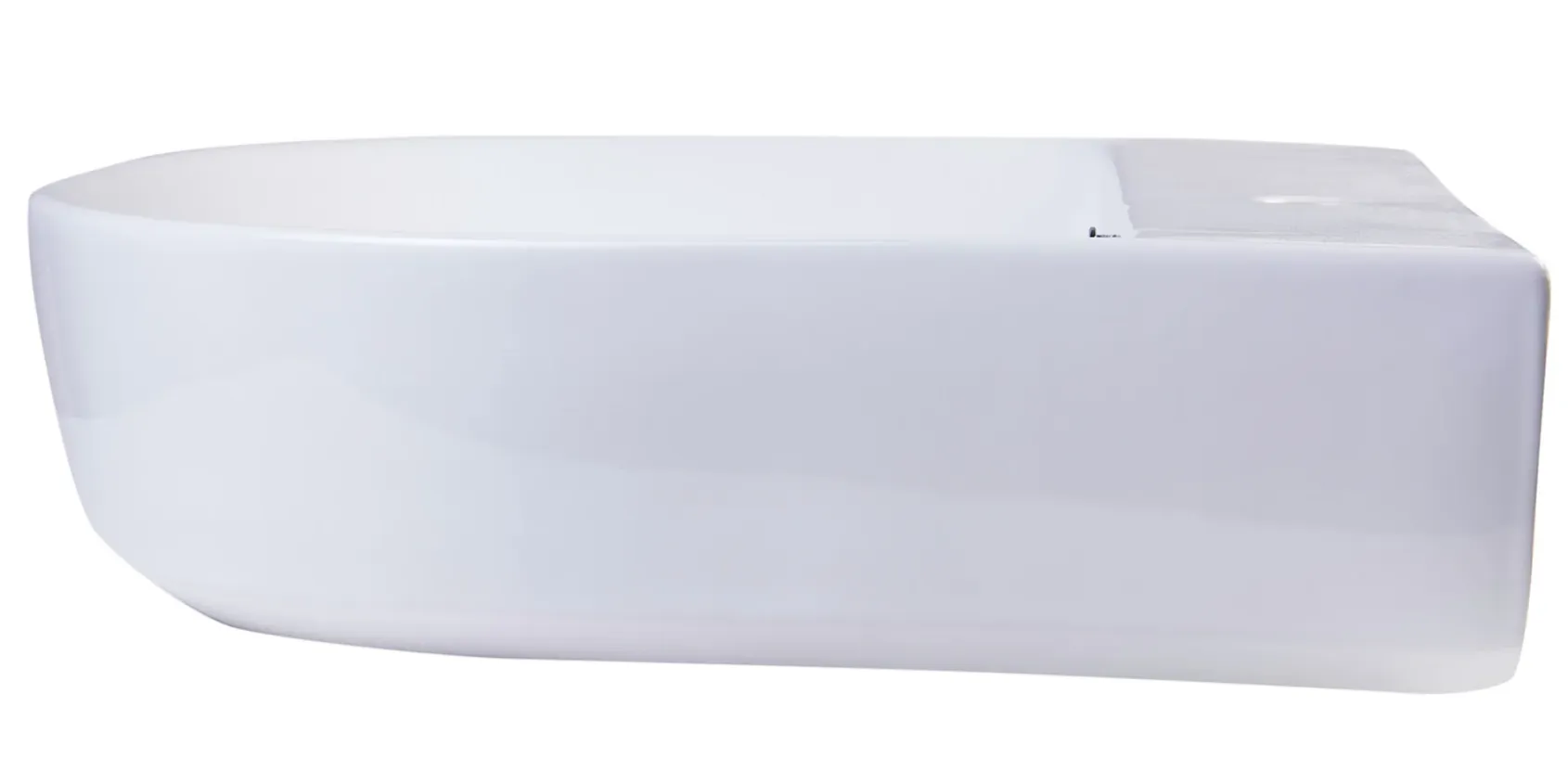 ALFI 20" White D-Bowl Porcelain Wall Mounted Bath Sink, AB110