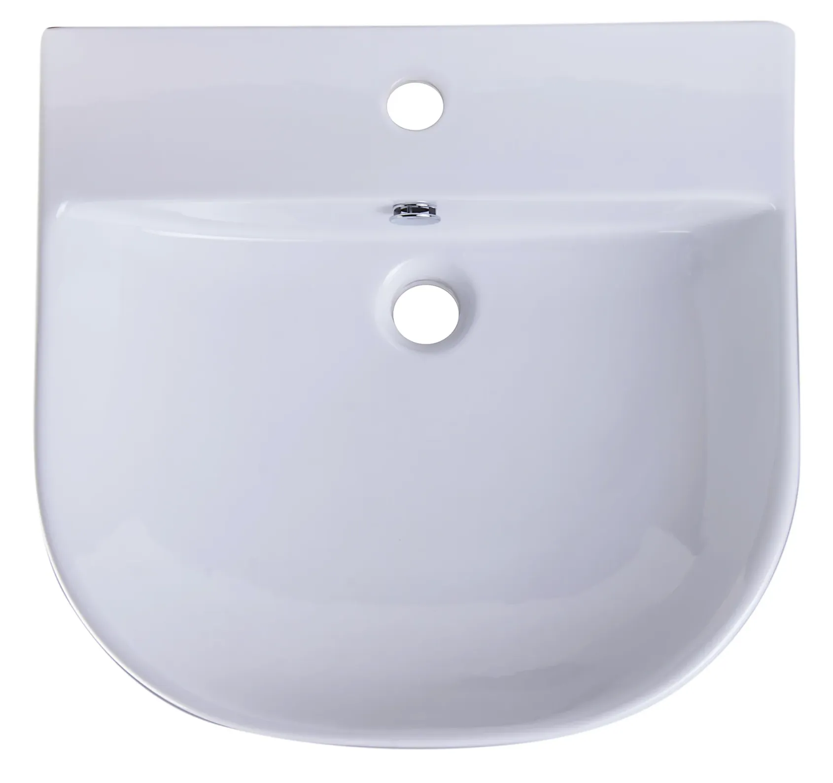 ALFI 20" White D-Bowl Porcelain Wall Mounted Bath Sink, AB110