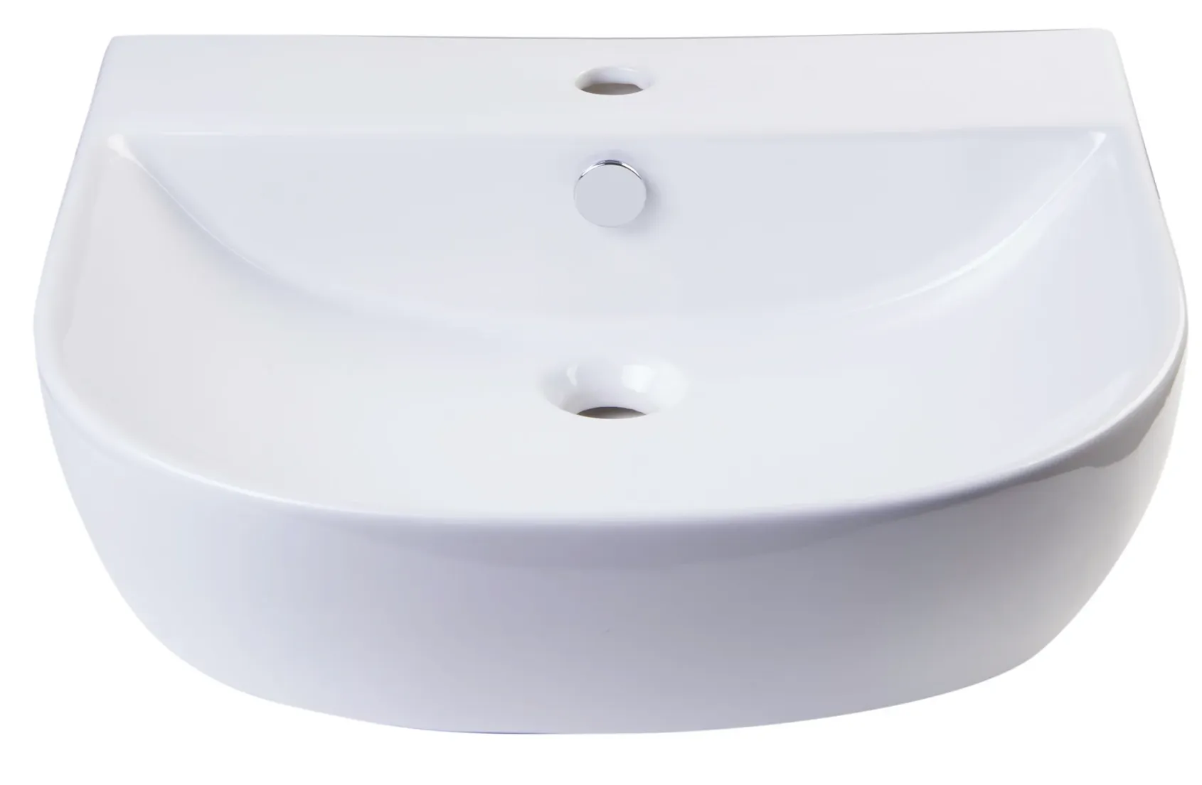 ALFI 20" White D-Bowl Porcelain Wall Mounted Bath Sink, AB110