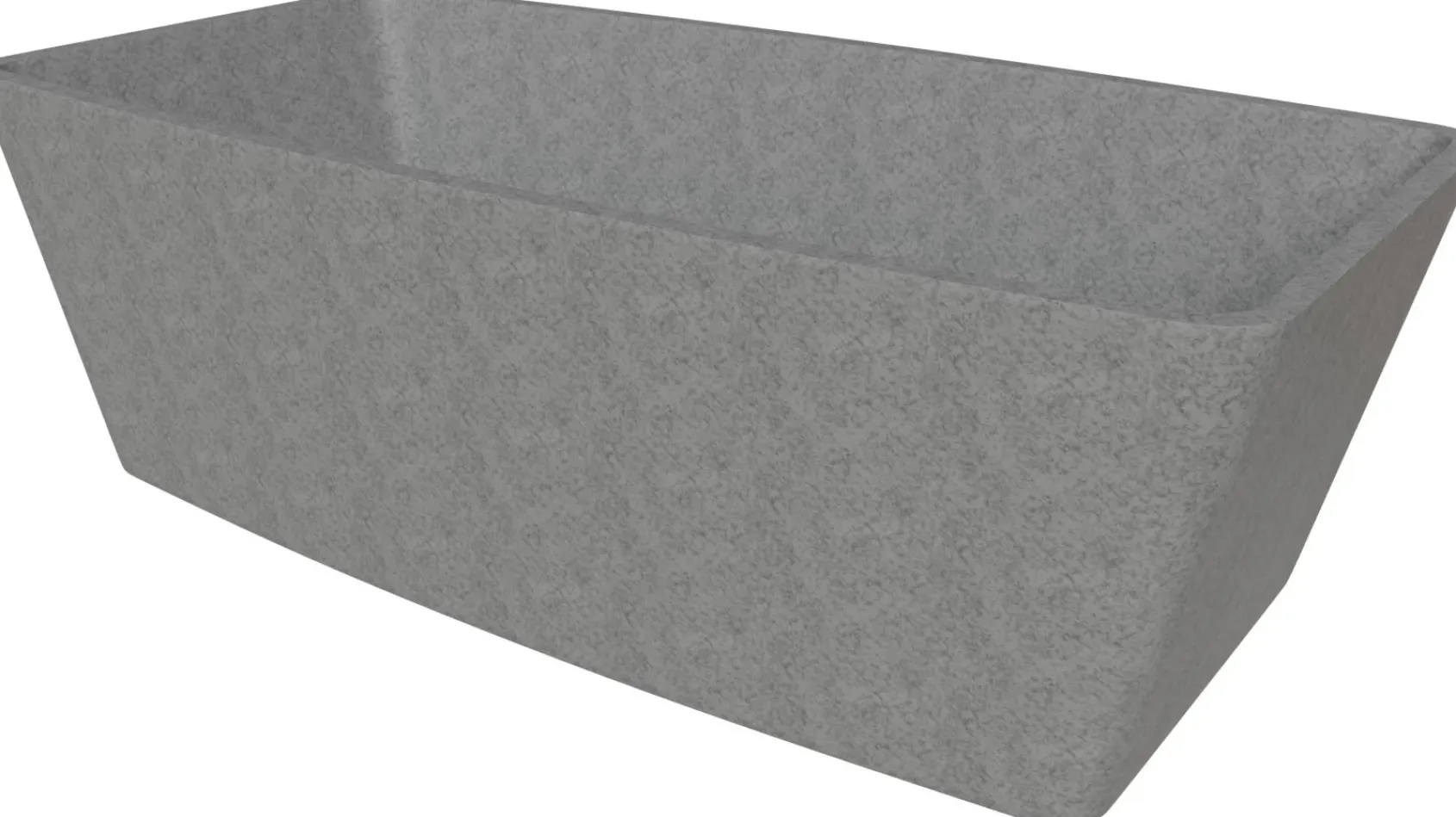 ALFI brand 71" Concrete Free Standing Rectangle Bathtub, Gray Matte, ABCO71TUB
