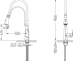ALFI brand 1.8 GPM Lever Gooseneck Spout Touch Kitchen Faucet, Modern, Gray, Brushed Nickel, ABKF3001-BN