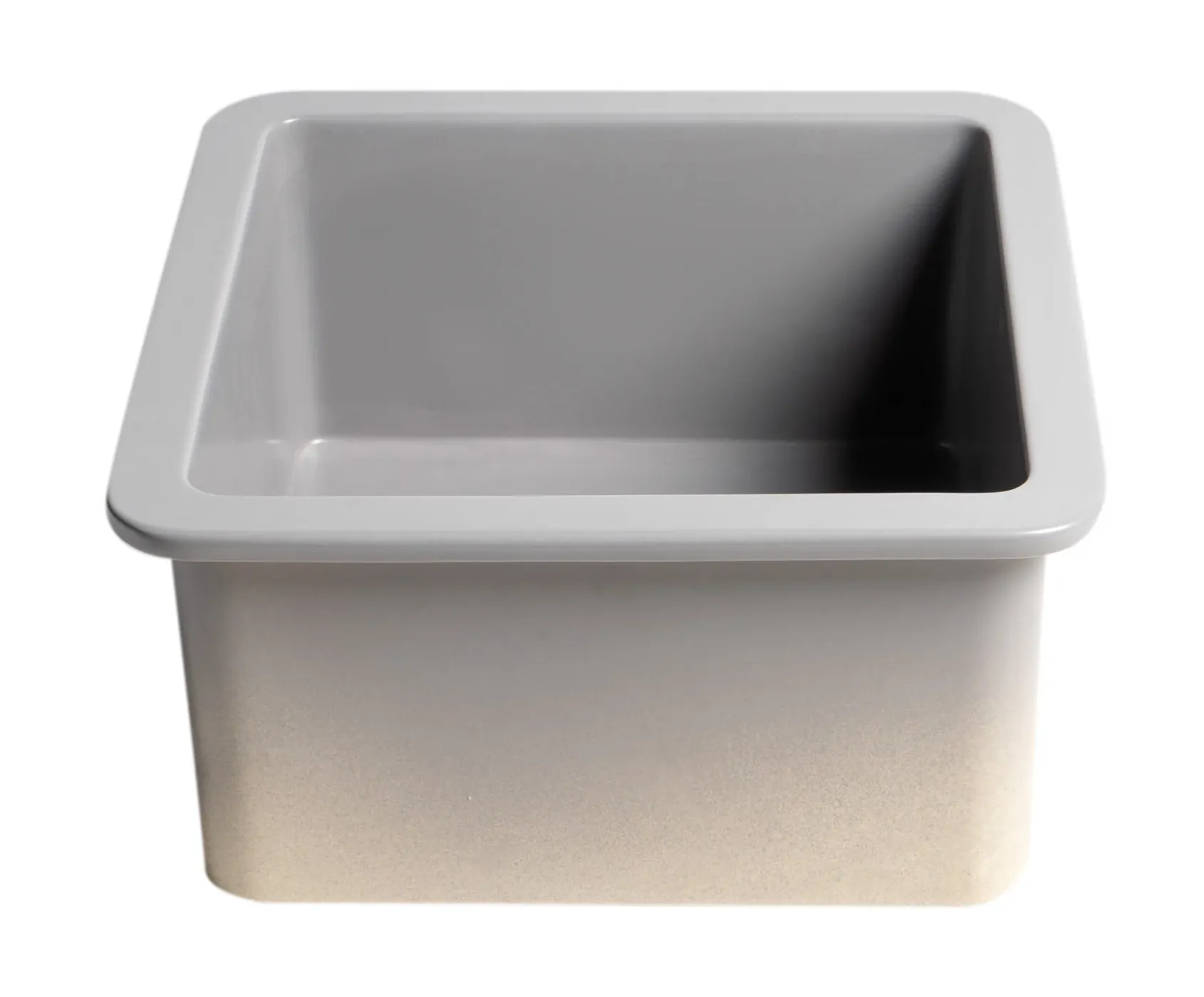 ALFI brand 18" Square Fireclay Bar/Prep Sink, Gray Matte, ABF1818S-GM