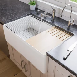 ALFI Solid Polished Stainless Steel Pull Out Single Hole Kitchen Faucet, AB2025-PSS