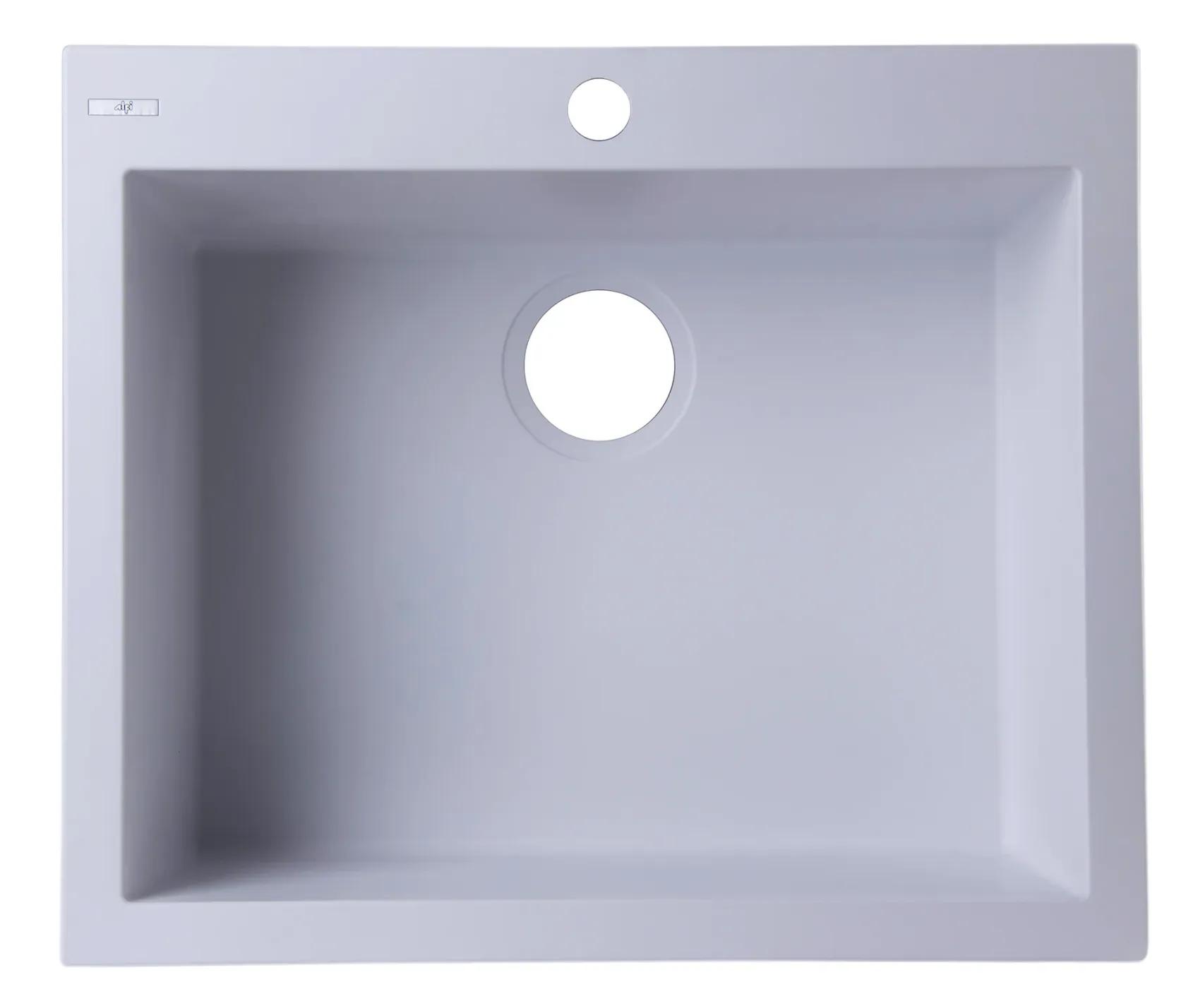 ALFI White 24" Drop-In Single Bowl Granite Composite Kitchen Sink, AB2420DI-W