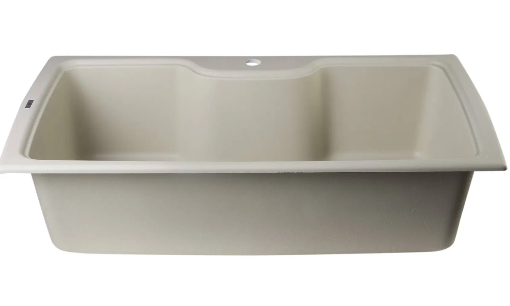 ALFI Biscuit 35" Drop-In Single Bowl Granite Composite Kitchen Sink, AB3520DI-B