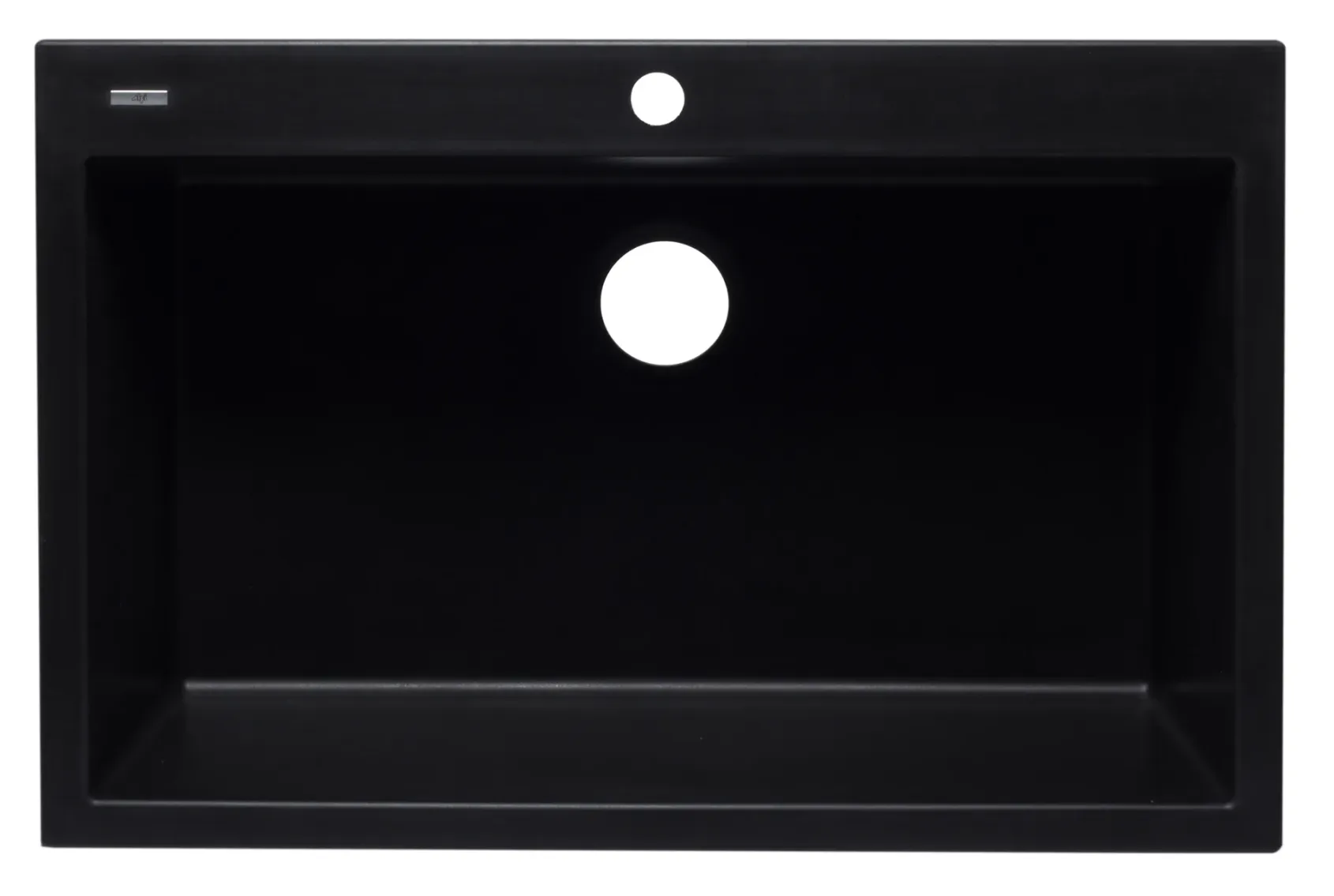 ALFI Black 33" Single Bowl Drop In Granite Composite Kitchen Sink, AB3322DI-BLA