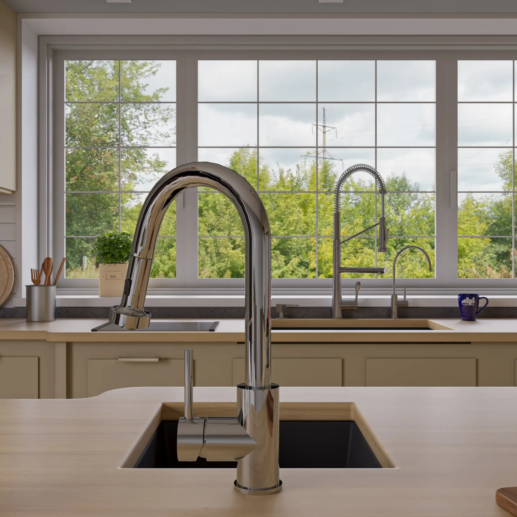 ALFI Black 17" Undermount Rectangular Granite Composite Kitchen Prep Sink, AB1720UM-BLA