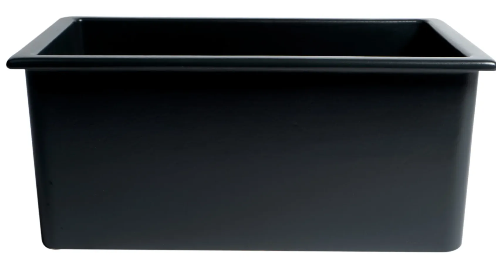 ALFI brand 24" Dual Mount Fireclay Kitchen Sink, Black Matte, No Faucet Hole, AB2418UD-BM
