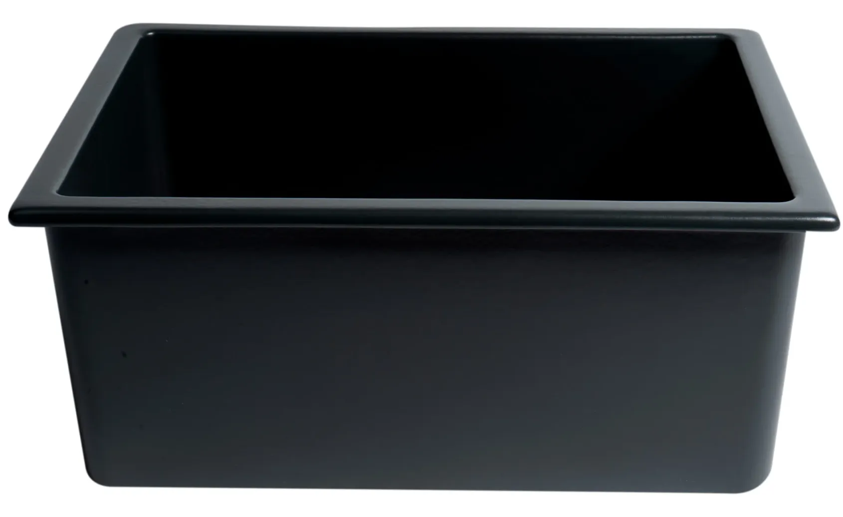 ALFI brand 24" Dual Mount Fireclay Kitchen Sink, Black Matte, No Faucet Hole, AB2418UD-BM