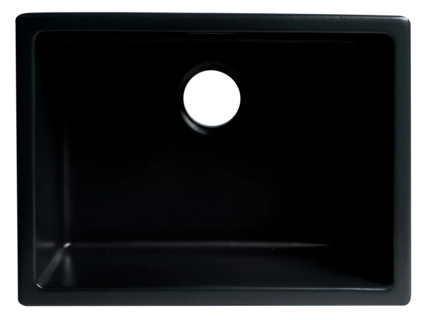 ALFI brand 24" Dual Mount Fireclay Kitchen Sink, Black Matte, No Faucet Hole, AB2418UD-BM