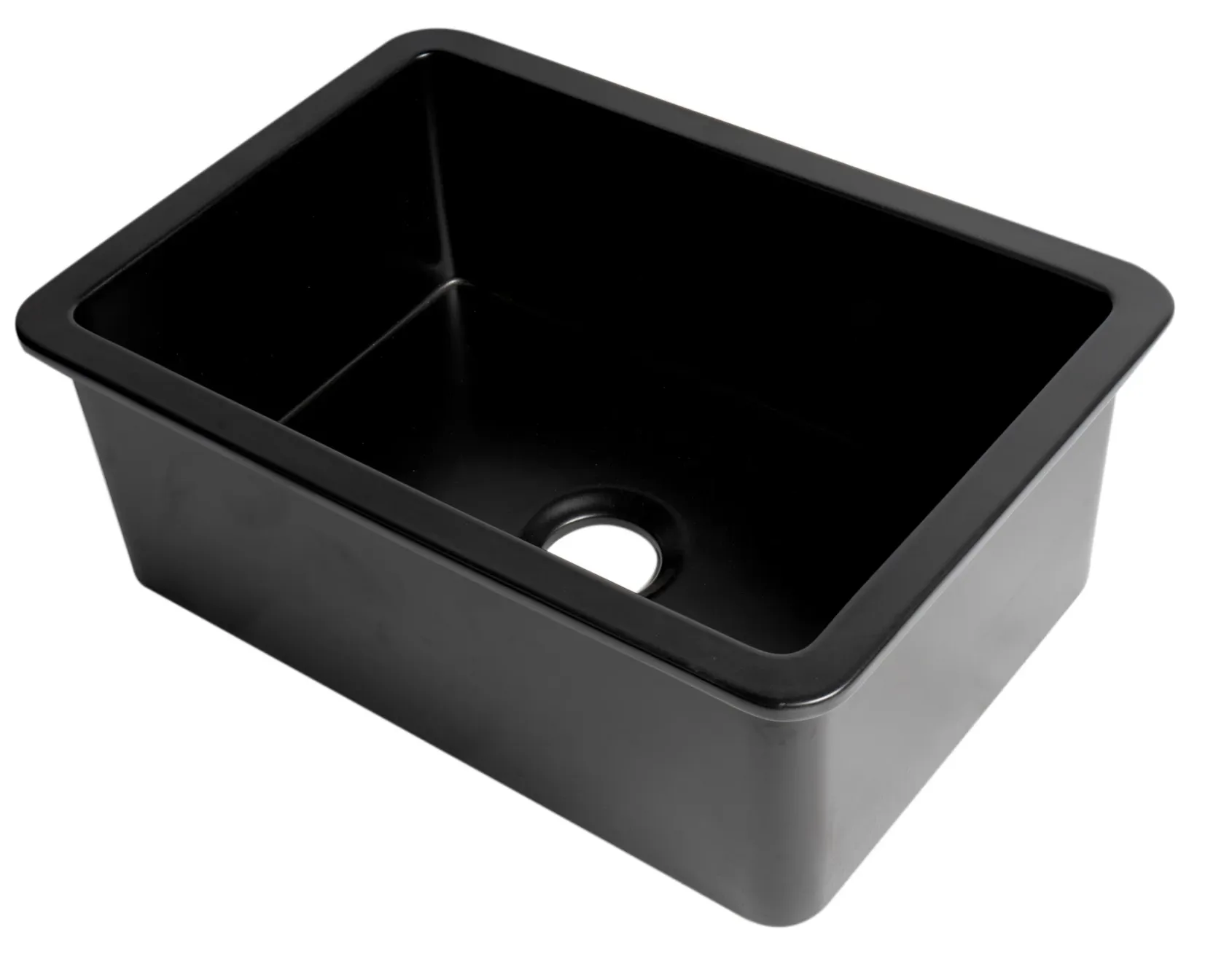ALFI brand 27" Dual Mount Fireclay Kitchen Sink, Black Matte, No Faucet Hole, ABF2718UD-BM