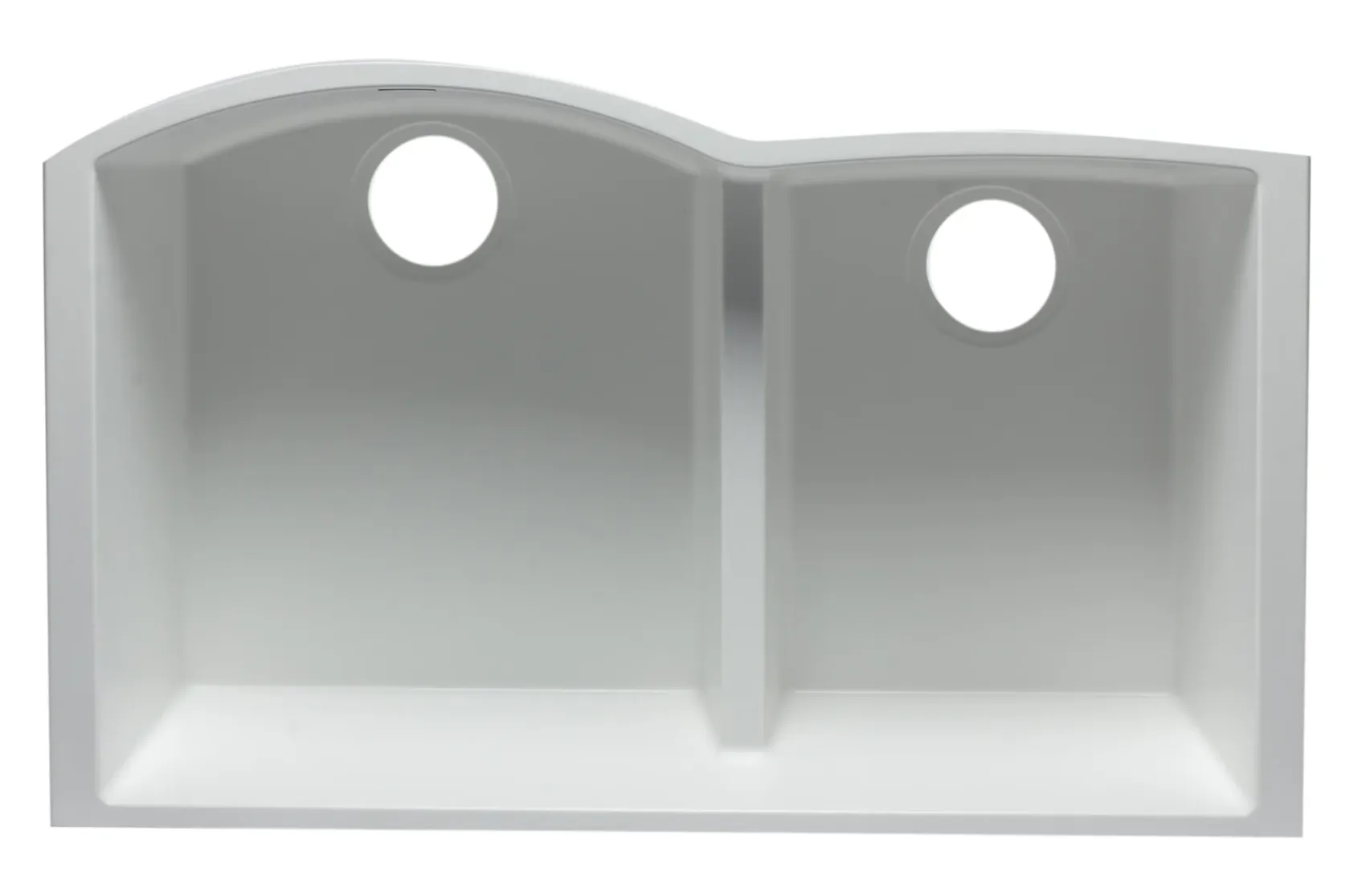 ALFI White 33" Double Bowl Undermount Granite Composite Kitchen Sink, AB3320UM-W