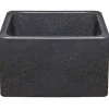 15" Black Granite Stone Farmhouse Kitchen Sink, Single Bowl, Reversible, KF151510-BK
