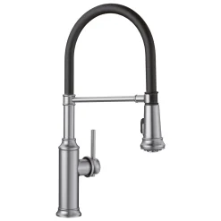 Blanco Empressa 1.5 GPM Brass Kitchen Faucet, Semi-Pro, Stainless, 442509