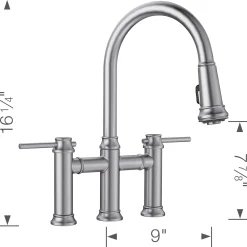 Blanco Empressa 1.5 GPM Brass Kitchen Faucet, Pull-Down, Stainless, 442505