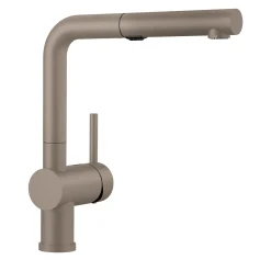 Blanco Linus 1.5 GPM Brass Kitchen Faucet, Pull-Out, Truffle, 526371