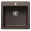 Blanco Liven 21" Dual Mount Silgranit Kitchen Sink, Cafe, 1 Faucet Hole, 443231
