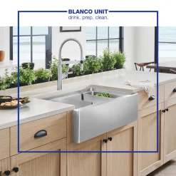 Blanco Solenta 1.5 GPM Brass Kitchen Faucet, Semi-Pro, Stainless, 401993