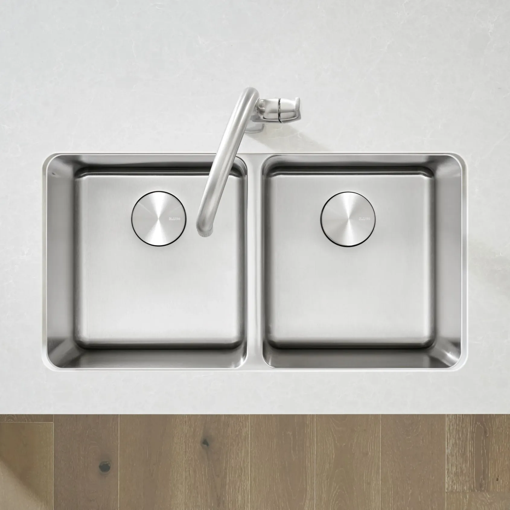 Blanco Formera 33" Undermount Stainless Steel Kitchen Sink, 50/50 Double Bowl, 18 Gauge, Satin Polish, 442768