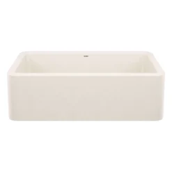 Blanco Ikon 33" Silgranit Farmhouse Sink, Soft White, No Faucet Hole, 443077
