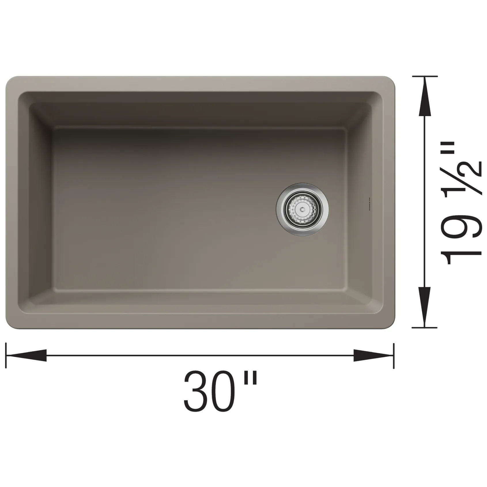 Blanco Inteos 30" Undermount Silgranit Workstation Kitchen Sink, Truffle, No Faucet Hole, 443307