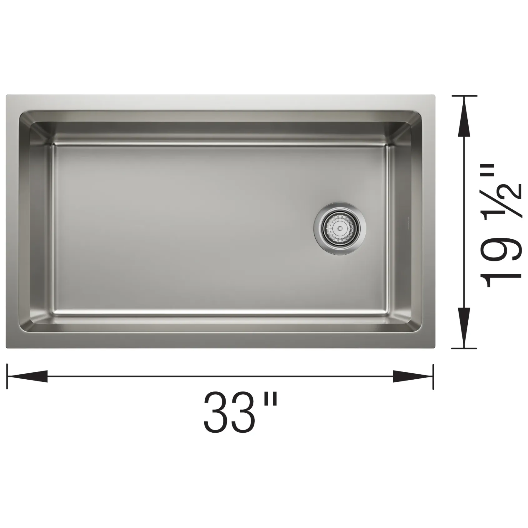 Blanco Inteos 33" Undermount Stainless Steel Workstation Kitchen Sink, Satin Polish, 18 Gauge, No Faucet Hole, 443300