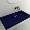 BOCCHI Etna 36" Palette Shaped Wallmount Fireclay Bathroom Sink, Sapphire Blue, 1115-010-0125