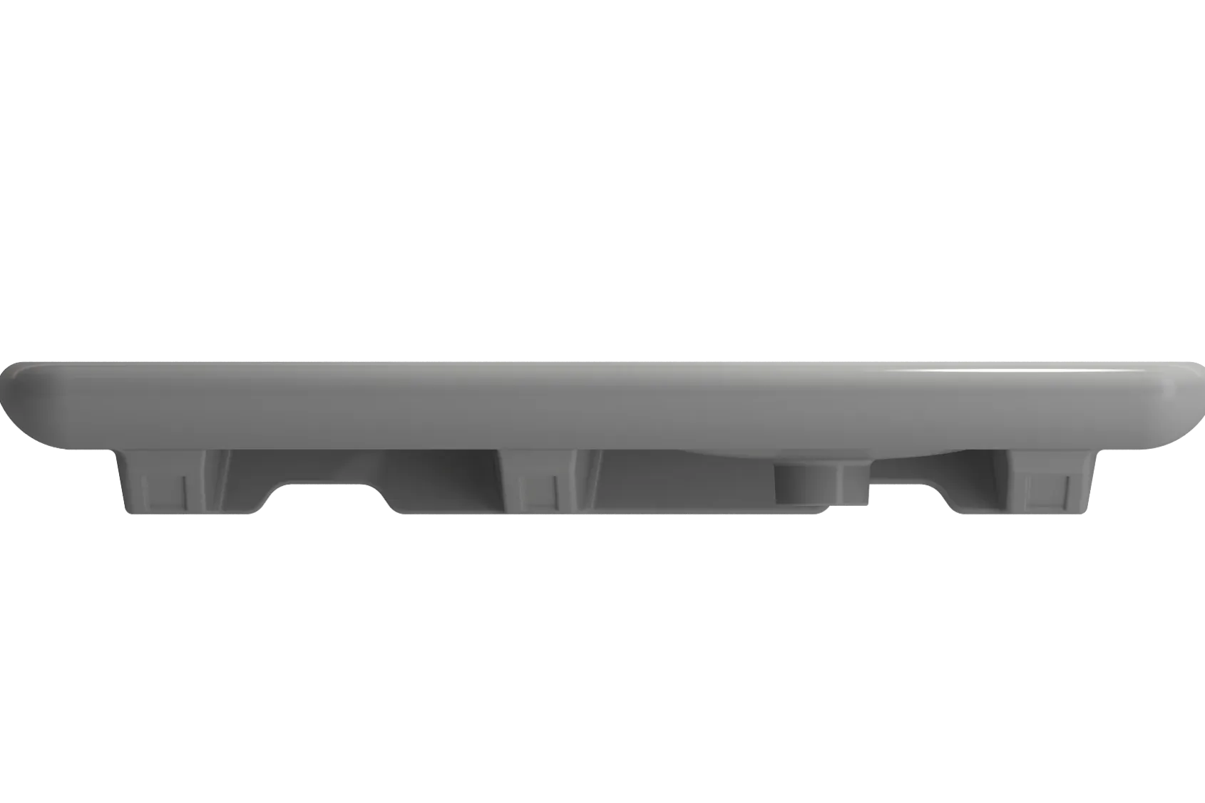 BOCCHI Fenice 36" Rectangle Wallmount Fireclay Bathroom Sink, Matte Gray, Single Faucet Hole, 1490-006-0126