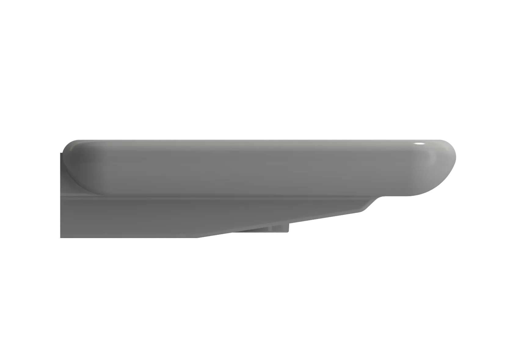 BOCCHI Fenice 36" Rectangle Wallmount Fireclay Bathroom Sink, Matte Gray, Single Faucet Hole, 1490-006-0126