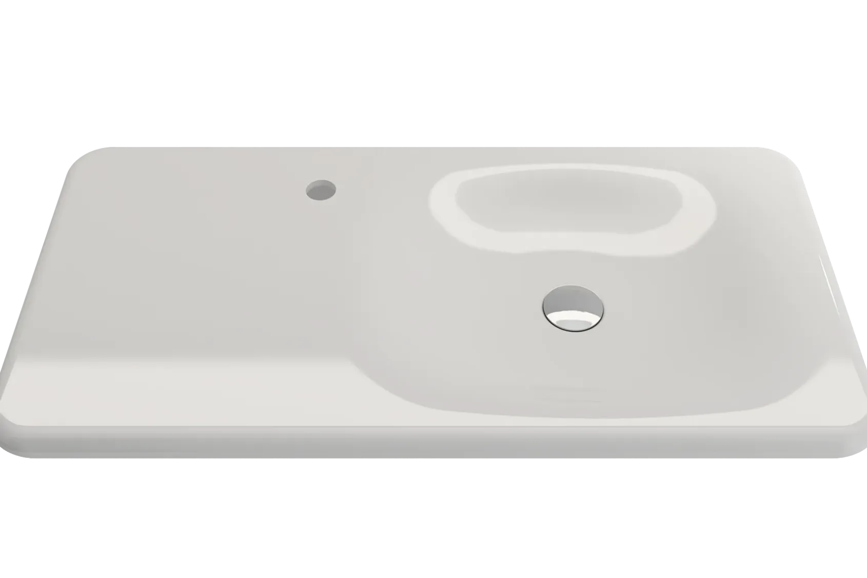 BOCCHI Fenice 36" Rectangle Wallmount Fireclay Bathroom Sink, White, Single Faucet Hole, 1490-001-0126