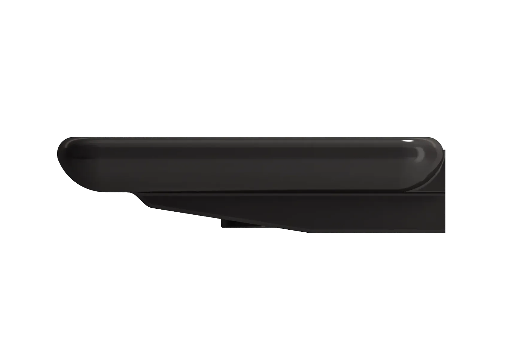 BOCCHI Fenice 36" Rectangle Wallmount Fireclay Bathroom Sink, Matte Black, Single Faucet Hole, 1490-004-0126