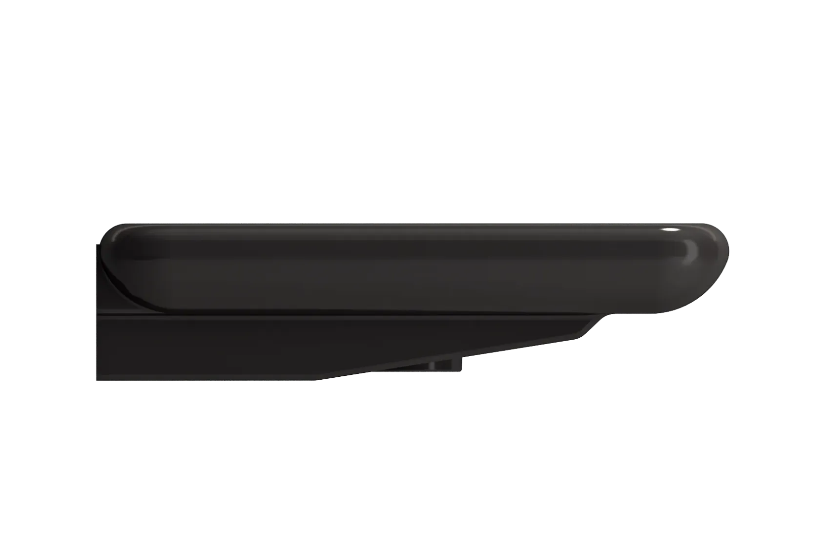 BOCCHI Fenice 36" Rectangle Wallmount Fireclay Bathroom Sink, Matte Black, Single Faucet Hole, 1490-004-0126