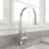 BOCCHI Lugano 1.75 GPM Brass Kitchen Faucet, Modern, Stainless Steel, 2025 0001 SS