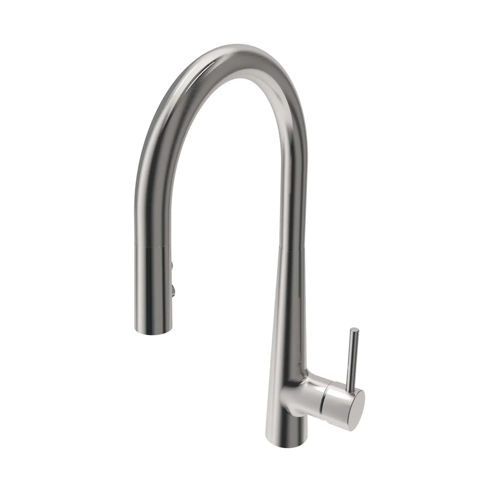 BOCCHI Lugano 1.75 GPM Brass Kitchen Faucet, Modern, Stainless Steel, 2025 0001 SS