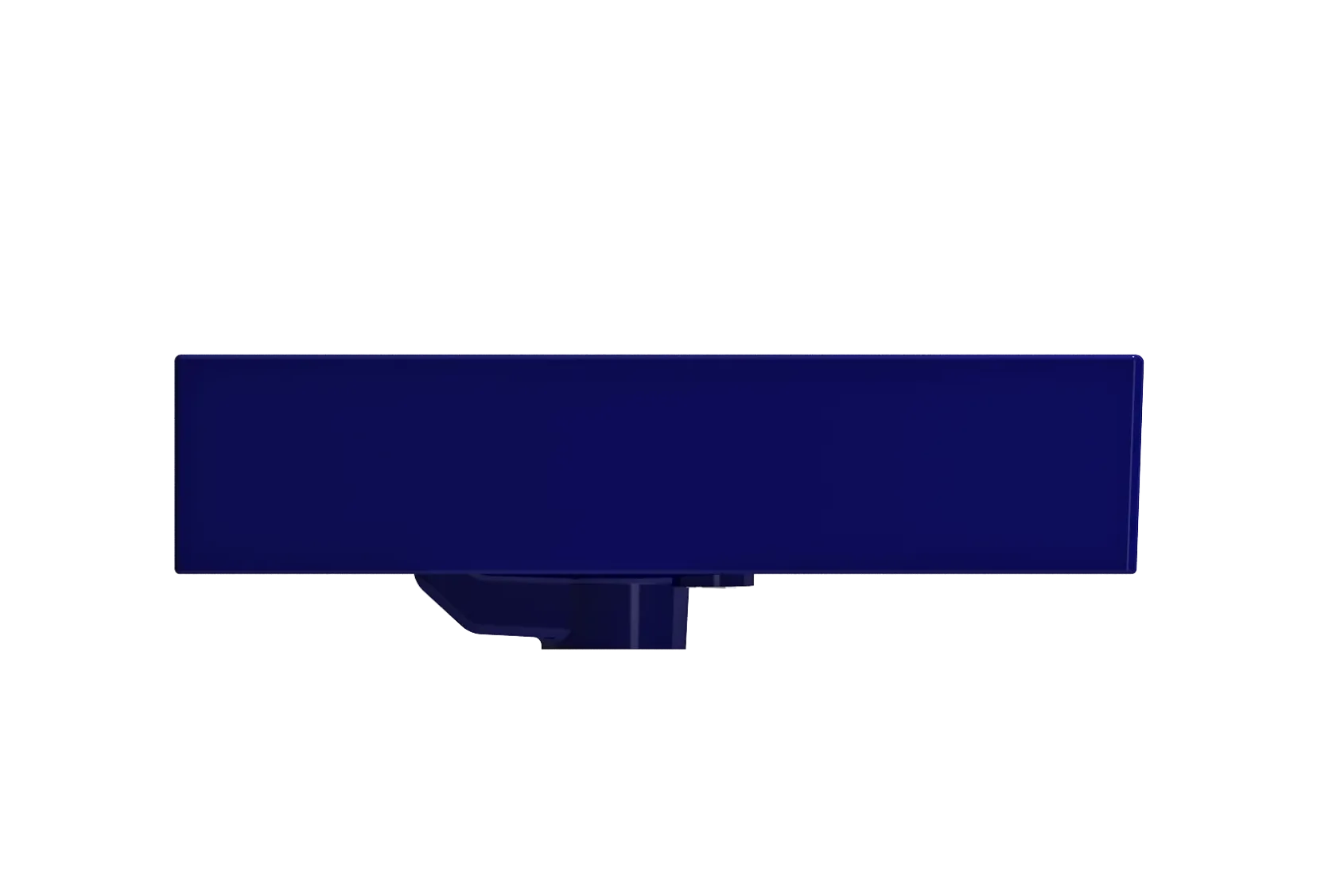 BOCCHI Milano 24" Rectangle Wallmount Fireclay Bathroom Sink, Sapphire Blue, 3 Faucet Hole, 1376-010-0127