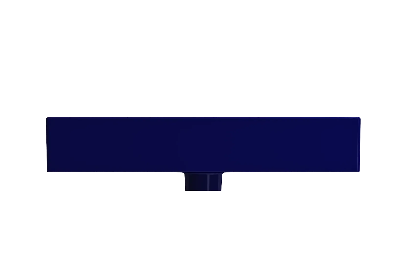 BOCCHI Milano 24" Rectangle Wallmount Fireclay Bathroom Sink, Sapphire Blue, 3 Faucet Hole, 1376-010-0127