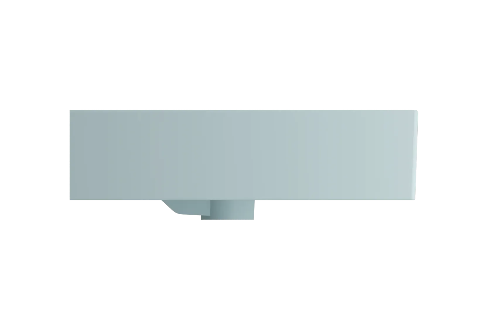 BOCCHI Milano 32" Rectangle Wallmount Fireclay Bathroom Sink, Matte Ice Blue, Single Faucet Hole, 1377-029-0126
