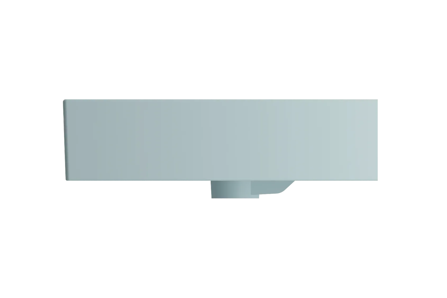 BOCCHI Milano 32" Rectangle Wallmount Fireclay Bathroom Sink, Matte Ice Blue, Single Faucet Hole, 1377-029-0126