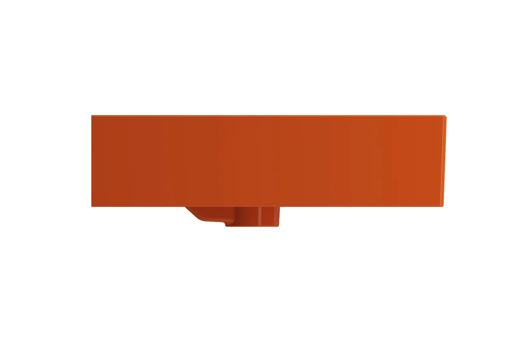 BOCCHI Milano 40" Rectangle Wallmount Fireclay Bathroom Sink, Orange, 3 Faucet Hole, 1378-012-0127