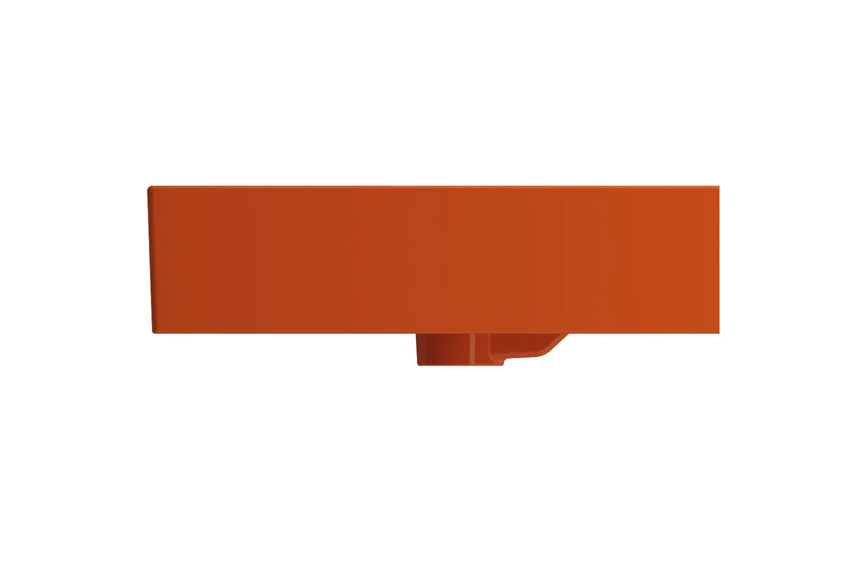 BOCCHI Milano 40" Rectangle Wallmount Fireclay Bathroom Sink, Orange, 3 Faucet Hole, 1378-012-0127
