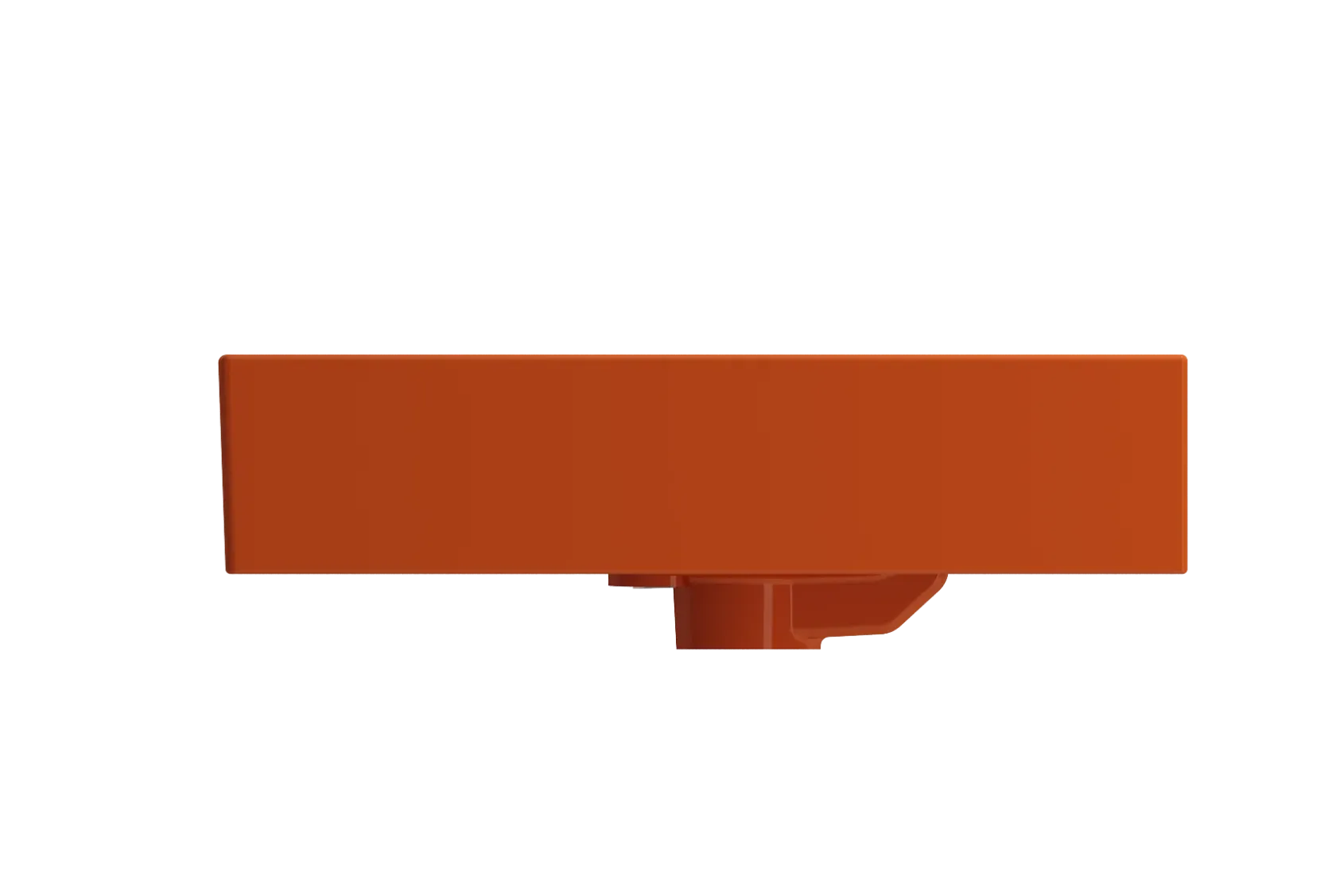 BOCCHI Milano 24" Rectangle Wallmount Fireclay Bathroom Sink, Orange, 3 Faucet Hole, 1376-012-0127