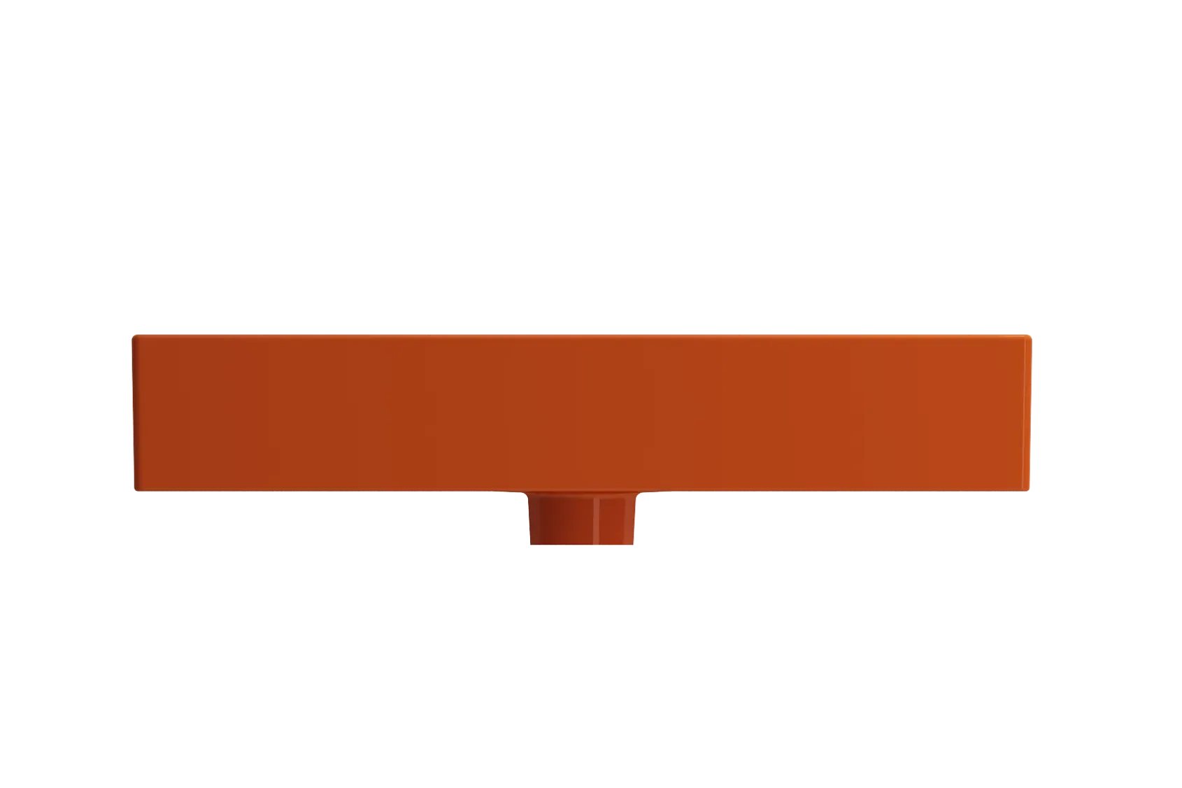 BOCCHI Milano 24" Rectangle Wallmount Fireclay Bathroom Sink, Orange, 3 Faucet Hole, 1376-012-0127