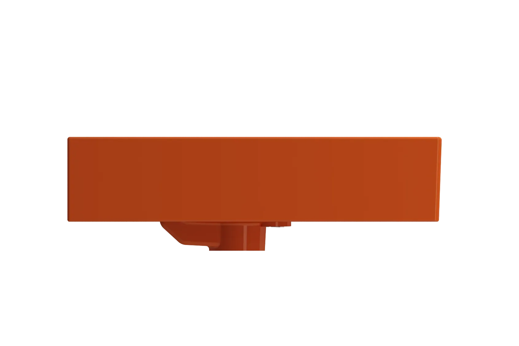 BOCCHI Milano 24" Rectangle Wallmount Fireclay Bathroom Sink, Orange, 3 Faucet Hole, 1376-012-0127