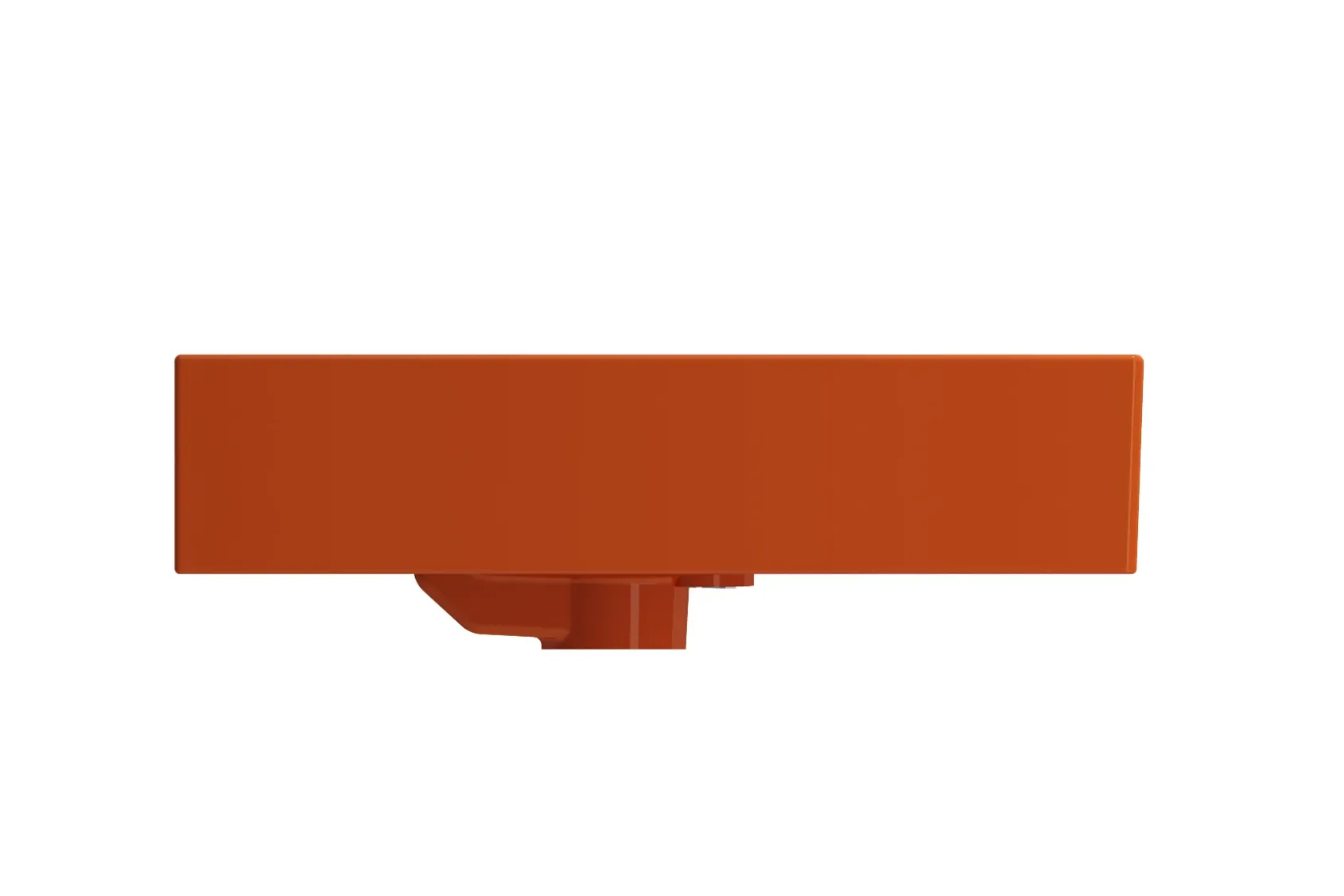 BOCCHI Milano 24" Rectangle Wallmount Fireclay Bathroom Sink, Orange, 3 Faucet Hole, 1376-012-0127