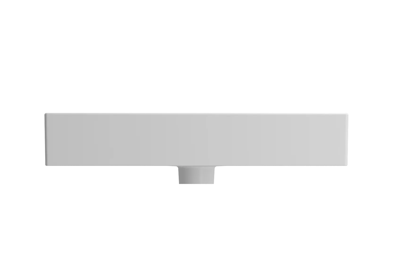 BOCCHI Milano 24" Rectangle Wallmount Fireclay Bathroom Sink, Matte White, 3 Faucet Hole, 1376-002-0127