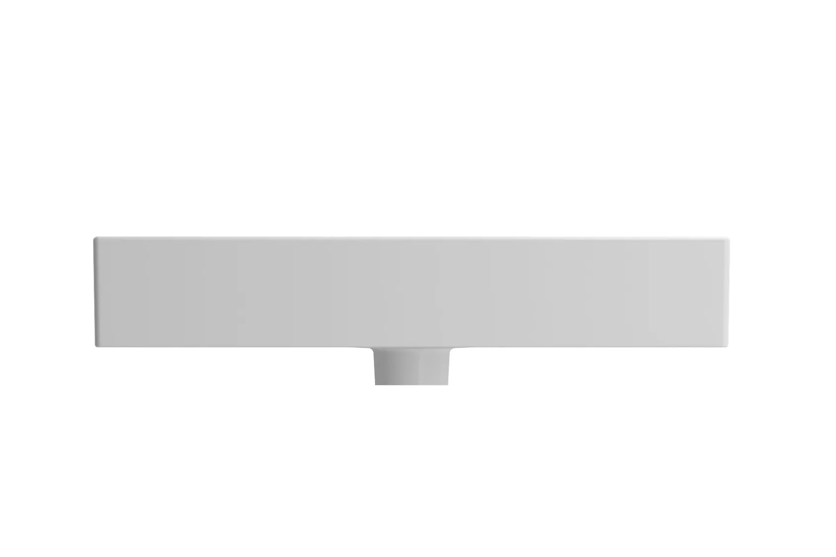 BOCCHI Milano 24" Rectangle Wallmount Fireclay Bathroom Sink, Matte White, 3 Faucet Hole, 1376-002-0127