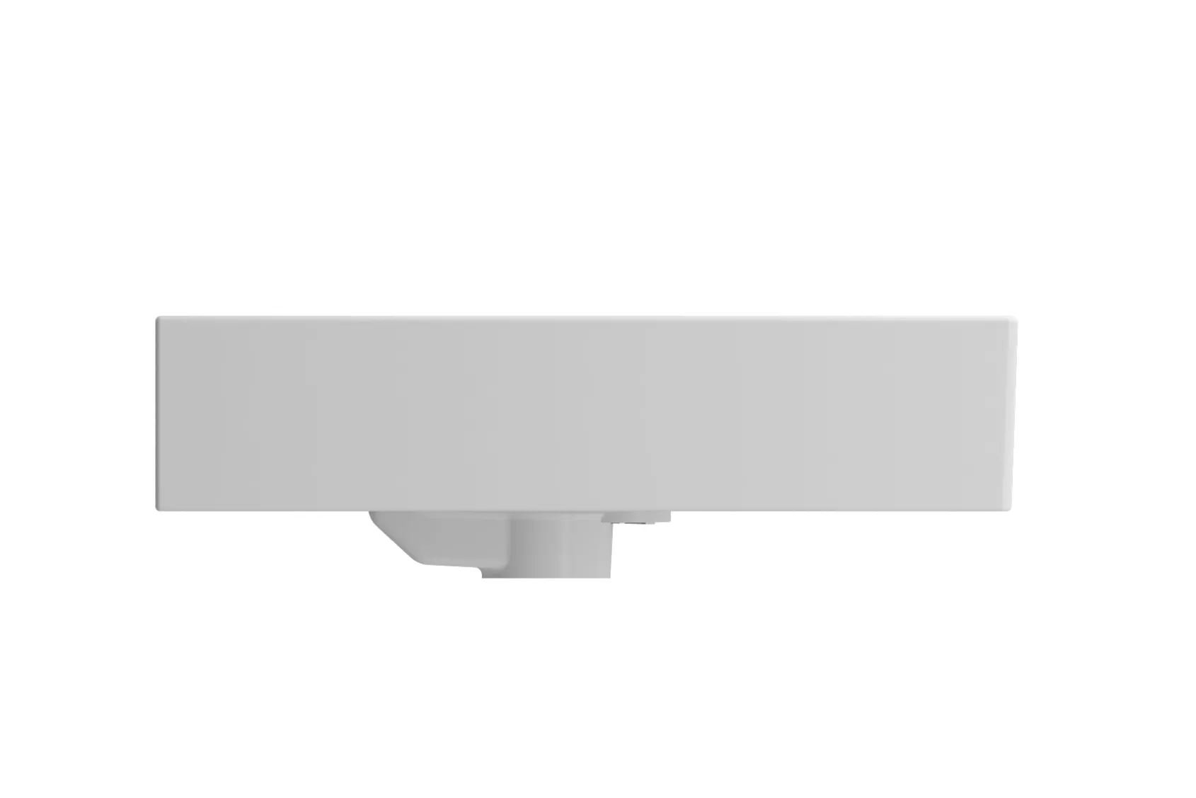 BOCCHI Milano 24" Rectangle Wallmount Fireclay Bathroom Sink, Matte White, 3 Faucet Hole, 1376-002-0127