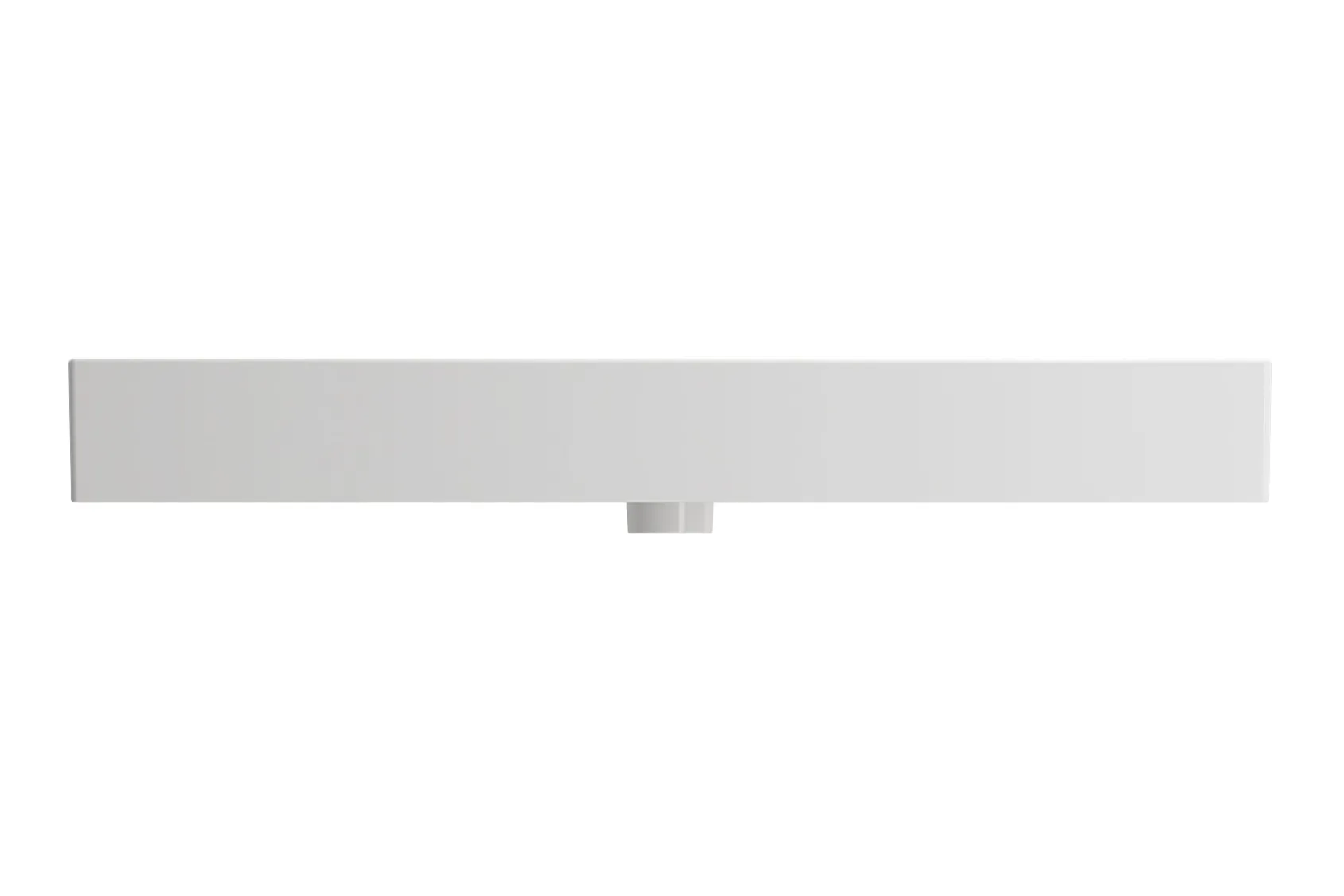 BOCCHI Milano 40" Rectangle Wallmount Fireclay Bathroom Sink, White, 3 Faucet Hole, 1378-001-0127