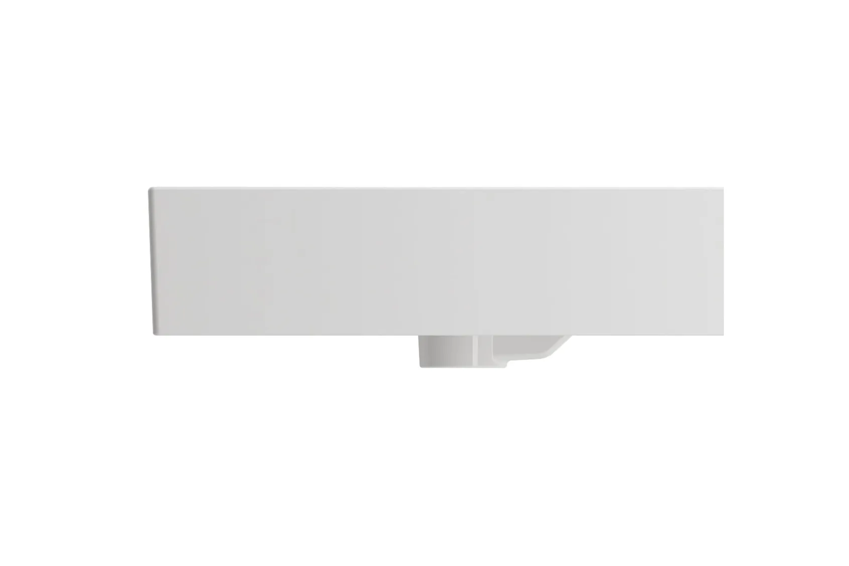 BOCCHI Milano 40" Rectangle Wallmount Fireclay Bathroom Sink, White, 3 Faucet Hole, 1378-001-0127