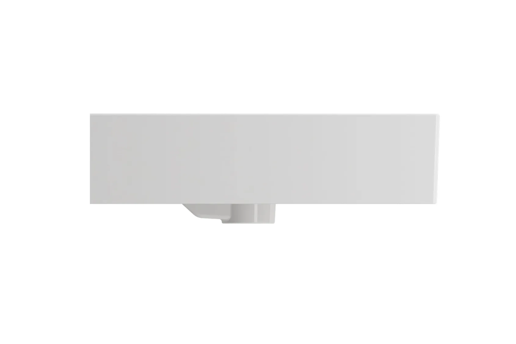 BOCCHI Milano 40" Rectangle Wallmount Fireclay Bathroom Sink, White, 3 Faucet Hole, 1378-001-0127